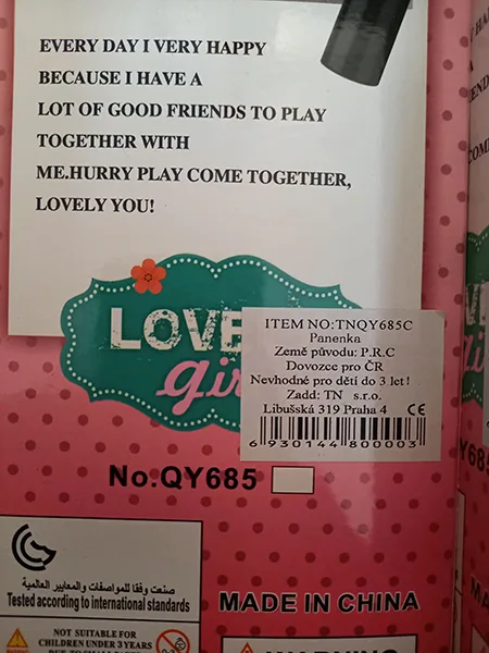 Bambola di plastica «LOVELY girl» — foto 3 dell'alert A12/01513/23