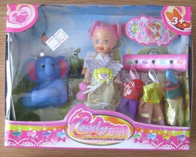 Bambola in plastica con accessori «Lovely Girl, Everlasting Friendship» (LIANYI TOYS)
