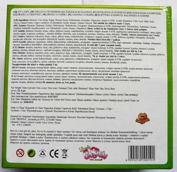 Giocattolo di plastica con dolci «Lovely Pet Show With candy (might be counterfeit)» — foto 5 dell'alert A12/0708/16