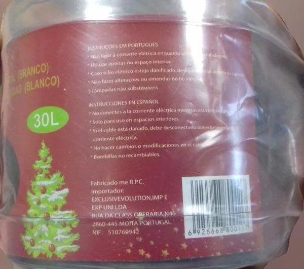 Catena di illuminazione «Luces Decorativas de Navidad» — foto 2 dell'alert A12/1110/17
