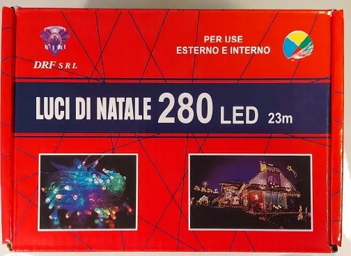 Catena di illuminazione «Luci di Natale 100 led/Luce mantello 192 led/Luci di natale 280 led» — foto 3 dell'alert A12/01778/21
