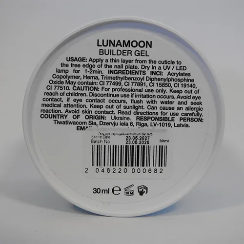 Smalto per la riparazione delle unghie «Luna builder gel» — foto 2 dell'alert SR/00544/26