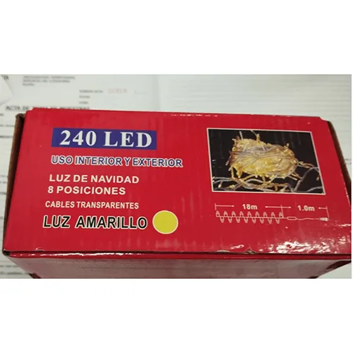 Catena di illuminazione «Luz de navidad uso interior y exterior 240 led luz amarillo» — foto 1 dell'alert SR/02274/25