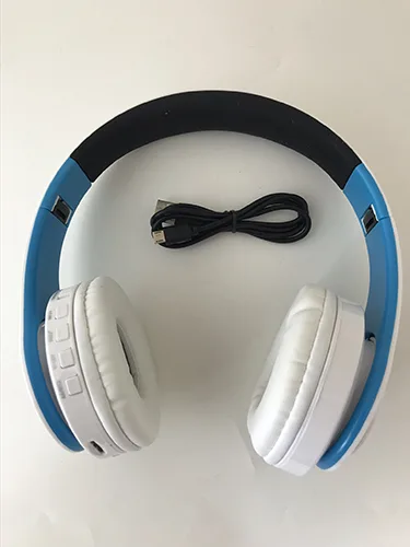 Cuffie senza fili M3 «M3 Foldable Wireless Bluetooth Headphones Stereo Sound Support TF Card FM - Blue + White»