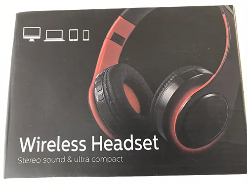 Cuffie senza fili M3 «M3 Foldable Wireless Bluetooth Headphones Stereo Sound Support TF Card FM - Blue + White» — foto 2 dell'alert A12/00200/21