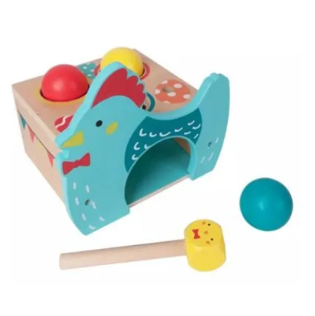 Set di giocattoli per attività «MA POULE TAP TAP» (One Two Fun)