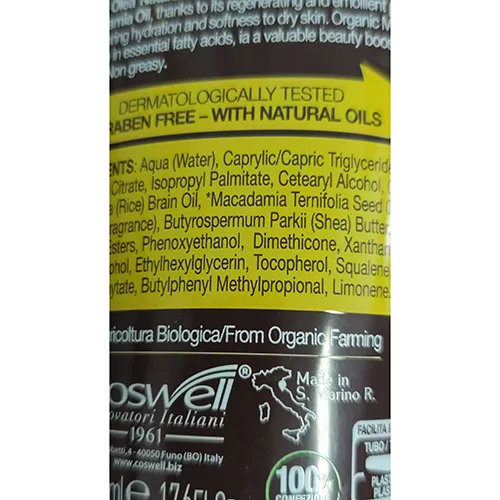 Lozione per il corpo «Macadamia Bio» (L'angelica)