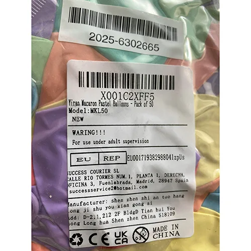 Palloncini «Macaron Pastel Balloons - Pack of 50» — foto 2 dell'alert SR/03395/25