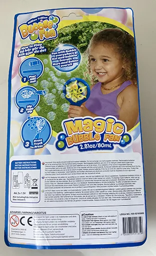 Giocattolo della bolla di sapone «Magic bubble fan» — foto 3 dell'alert A12/01017/23