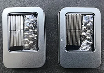 Set di edifici magneti «Magneet Bouwset - magnetische staven en metalen ballen 63 delig»
