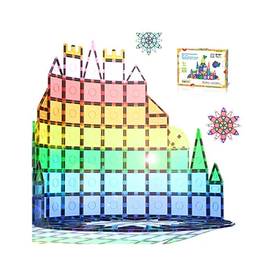 Giocattolo magnetico «Magnet Tiles Building Block with 1 Car, 66 pieces» (Everplay)