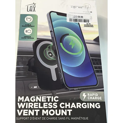 Caricabatterie senza fili «Magnetic Wireless Charging Vent Mount» — foto 4 dell'alert A12/00852/24