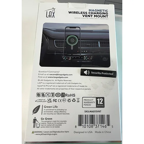 Caricabatterie senza fili «Magnetic Wireless Charging Vent Mount» — foto 5 dell'alert A12/00852/24