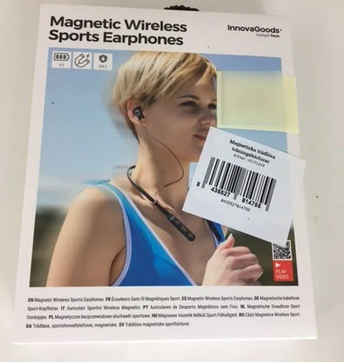 Auricolari senza fili «Magnetiska trådlösa träningshörlurar / Magnetic Wireless Sports Earphones» (Innovagoods)