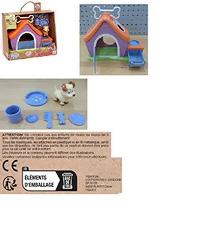 Set di giocattoli in plastica «Maison de chiot» (Roo Crew)