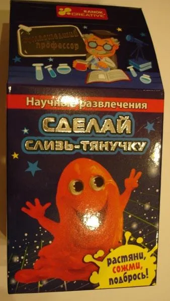 Kit di modellazione giocattolo «СДЕЛАЙ СЛИЗЬ-ТЯНУЧКУ (Make a Slime - Stick Jaw)» (RANOK CREATIVE)