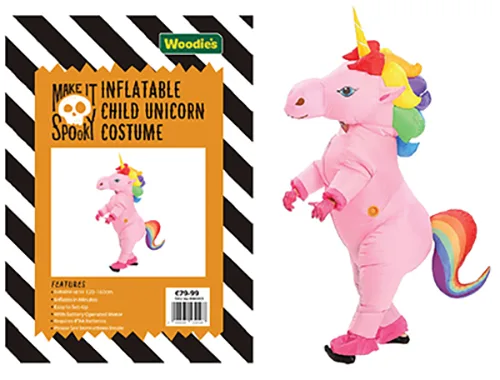 Costume gonfiabile per bambini «Make It Spooky by Woodies Inflatable Child Unicorn Costume» (Make It Spooky by Woodies)