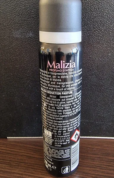 Spruzzo di deodorante «Malizia Profumo D'Intesa Burlesque» — foto 2 dell'alert A12/01518/23
