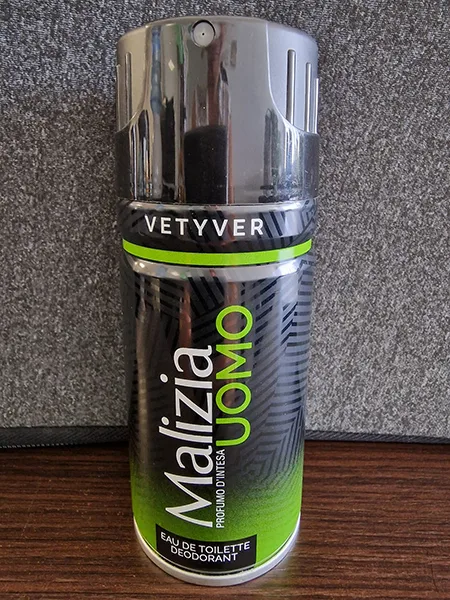 Deodorante «Malizia Uomo Vetyver» — foto 2 dell'alert A12/01567/23