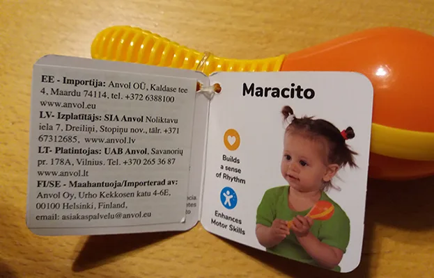 Sonaglio giocattolo «Maracito» — foto 3 dell'alert A11/00003/22