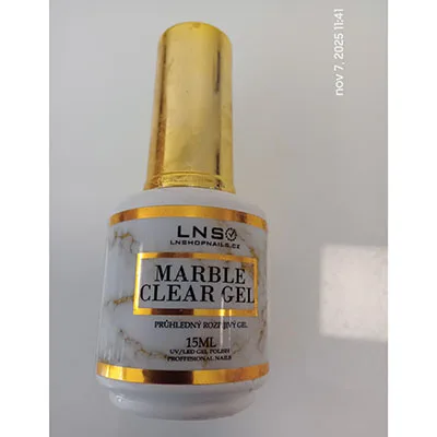 Smalto per unghie in gel «Marble Clear Gel» (LNS)