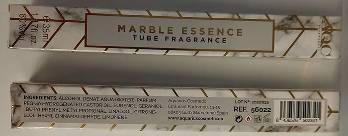 Eau de toilette «MARBLE ESSENCE, TUBE FRAGRANCE» — foto 1 dell'alert A12/00104/23
