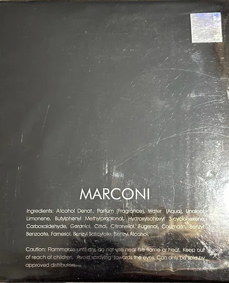Profumo «Marconi Black Intense» — foto 2 dell'alert A12/01166/23