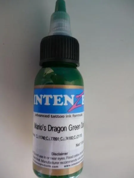 Inchiostro del tatuaggio «Mario's Dragon Green Dark» (Intenze)