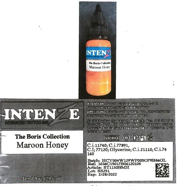 Inchiostro del tatuaggio «Maroon Honey» (Intenze)