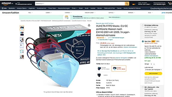 Maschera filtro antiparticolato — foto 7 dell'alert A12/01043/22