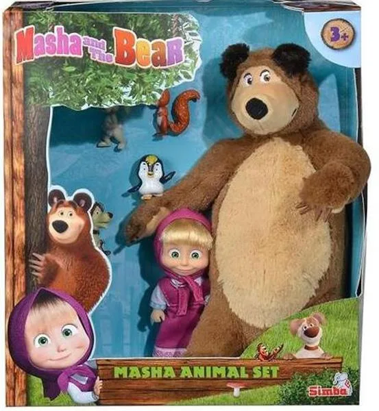 Set di giocattoli «Masha and the bear - Masha animal set» (Masha and the Bear)