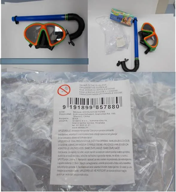 Set di nuoto «Maska i dihalica set (Mask and breathing tube set)» (Sun import &amp; export)
