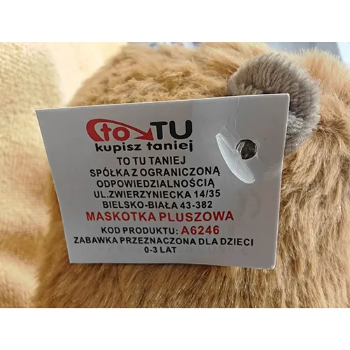 Giocattolo morbido «Maskotka pluszowa» — foto 3 dell'alert A11/00132/24