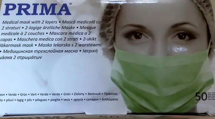 Maschera filtro particella «Medical mask with two layers» — foto 1 dell'alert INFO/00182/20