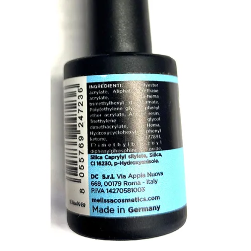 Smalto per unghie in gel «Melissa Professional - 700 Celeste pastello» — foto 3 dell'alert SR/00655/26