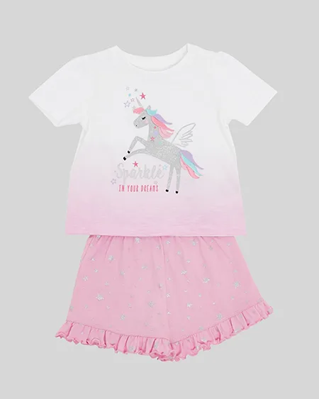 Pigiama per bambini «Mermaid, Digger, Dino and Unicorn Short-Sleeved Pyjama Set» (Dunnes Stores)