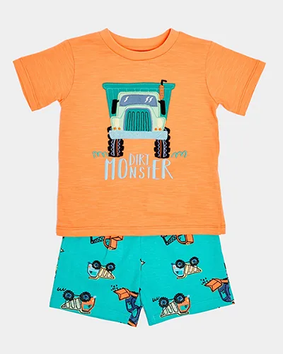 Pigiama per bambini «Mermaid, Digger, Dino and Unicorn Short-Sleeved Pyjama Set» — foto 4 dell'alert A12/01229/22