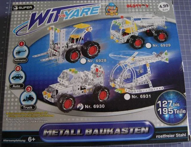 Kit di costruzione in metallo «Metall Baukasten ('Metal construction kit')» (Besttoy)