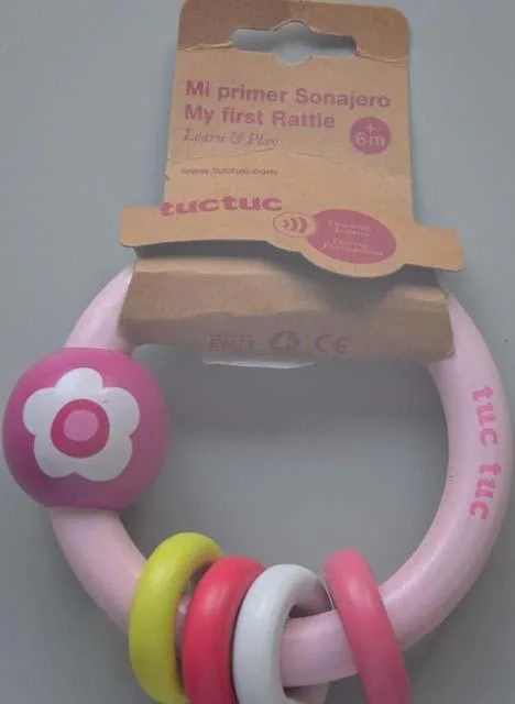 Sonaglio di legno «MI PRIMER SONAJERO (My First Rattle)» (TUC-TUC)