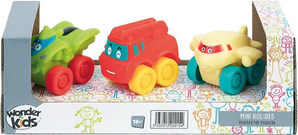 Set di veicoli giocattolo «Mini bolides» (WONDER KIDS - WDK)