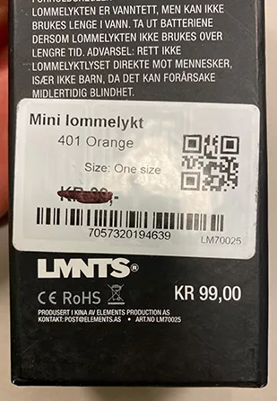 Mini torcia «Mini lommelykt» — foto 4 dell'alert A12/00138/22