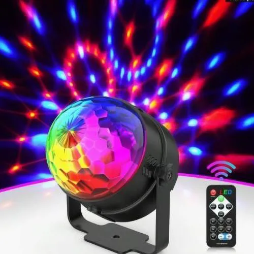 Luce da discoteca «Mini lumière disco LED RGB rotative à 360 degrés, télécommande et contrôle musical, écla…» — foto 2 dell'alert SR/02765/26