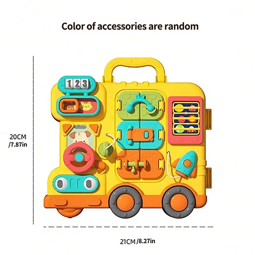 Giocattolo di plastica «Mini Multi-Functional Busy Board Montessori Educational Early Learning Toy»