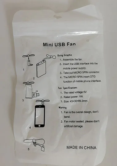 Ventola USB «Mini USB fan» — foto 2 dell'alert A12/01622/21