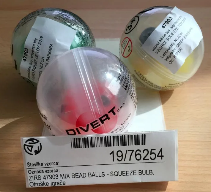 Giocattolo spremuto «MIX BEAD BALLS SQUEEZE BULB»