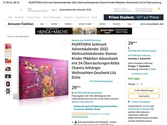 Calendario dell'Avvento «MJARTORIA Jewellery advent calendar 2022» — foto 3 dell'alert INFO/00034/23