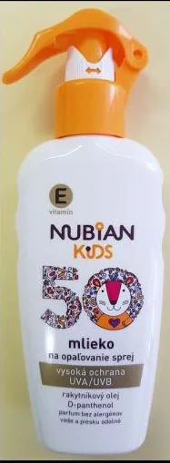 Protezione solare del bambino «Mlieko na opaľovanie sprej» (Nubian Kids)