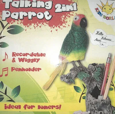 Giocattolo a batteria «Mluvící papoušek» (Kids World)
