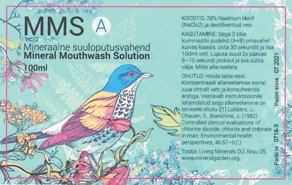 Soluzione di lavaggio minerale «MMS - Mineral Mouthwash Solution» — foto 2 dell'alert A12/0447/19