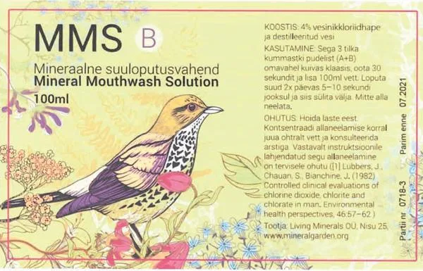 Soluzione di lavaggio minerale «MMS - Mineral Mouthwash Solution» — foto 3 dell'alert A12/0447/19
